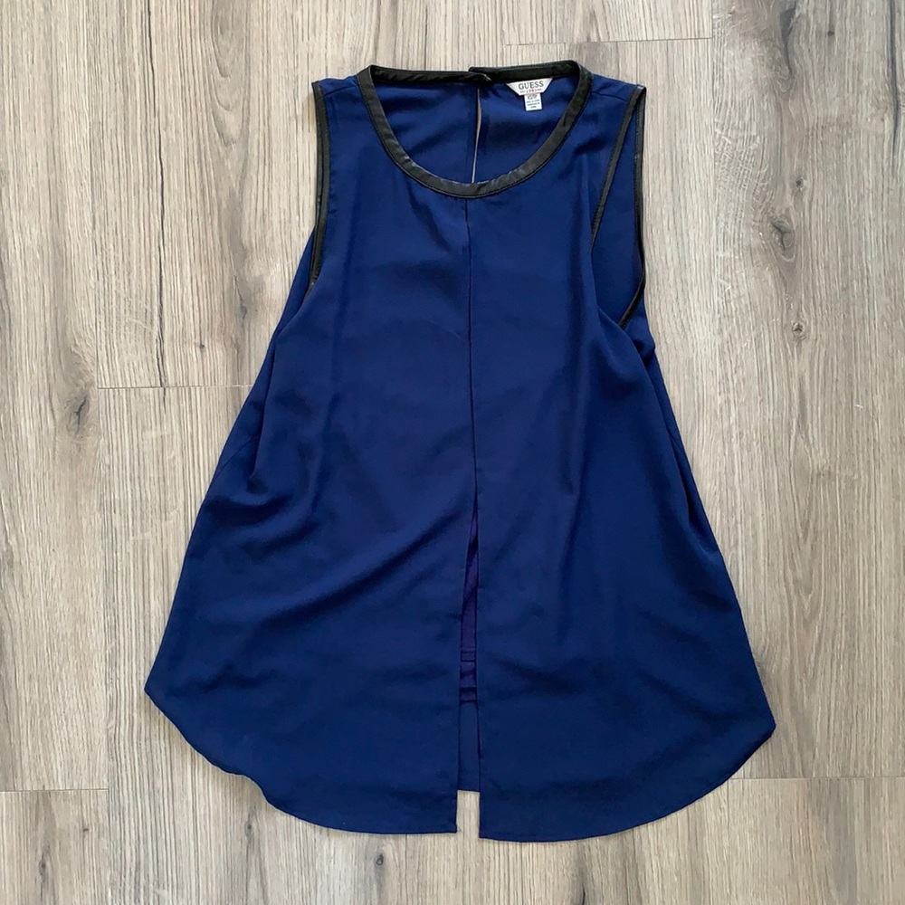 Guess Women’s Blue Sleeveless Blouse